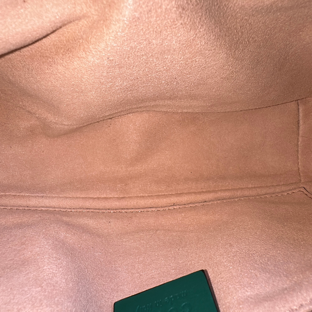 Gucci Mini Green Marmont Shoulder Flap Kelly's Authentic Boutique
