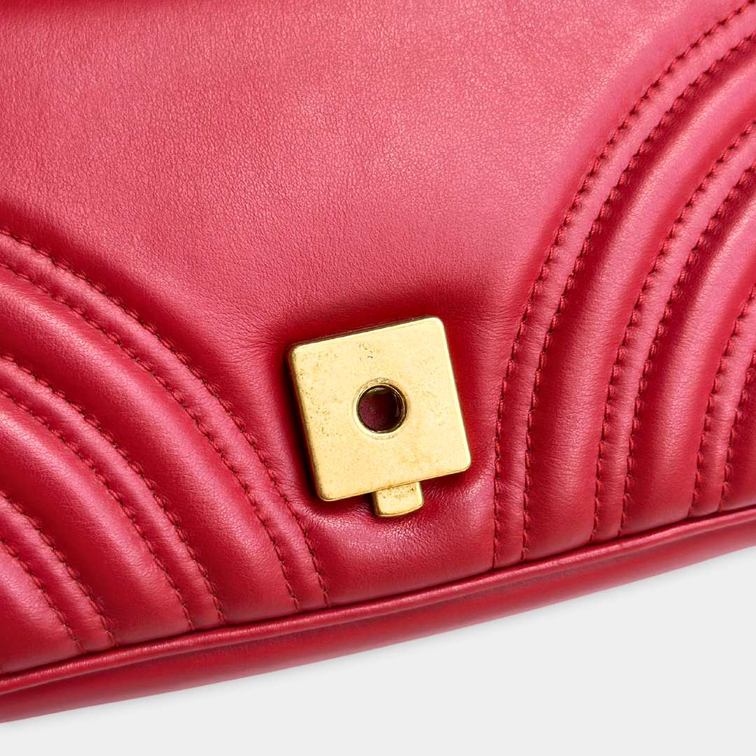 Gucci Mini Red Marmont Shoulder Flap Kelly's Authentic Boutique