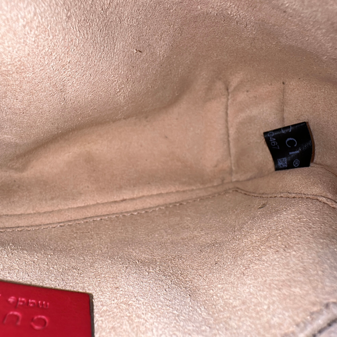 Gucci Mini Red Marmont Shoulder Flap Kelly's Authentic Boutique