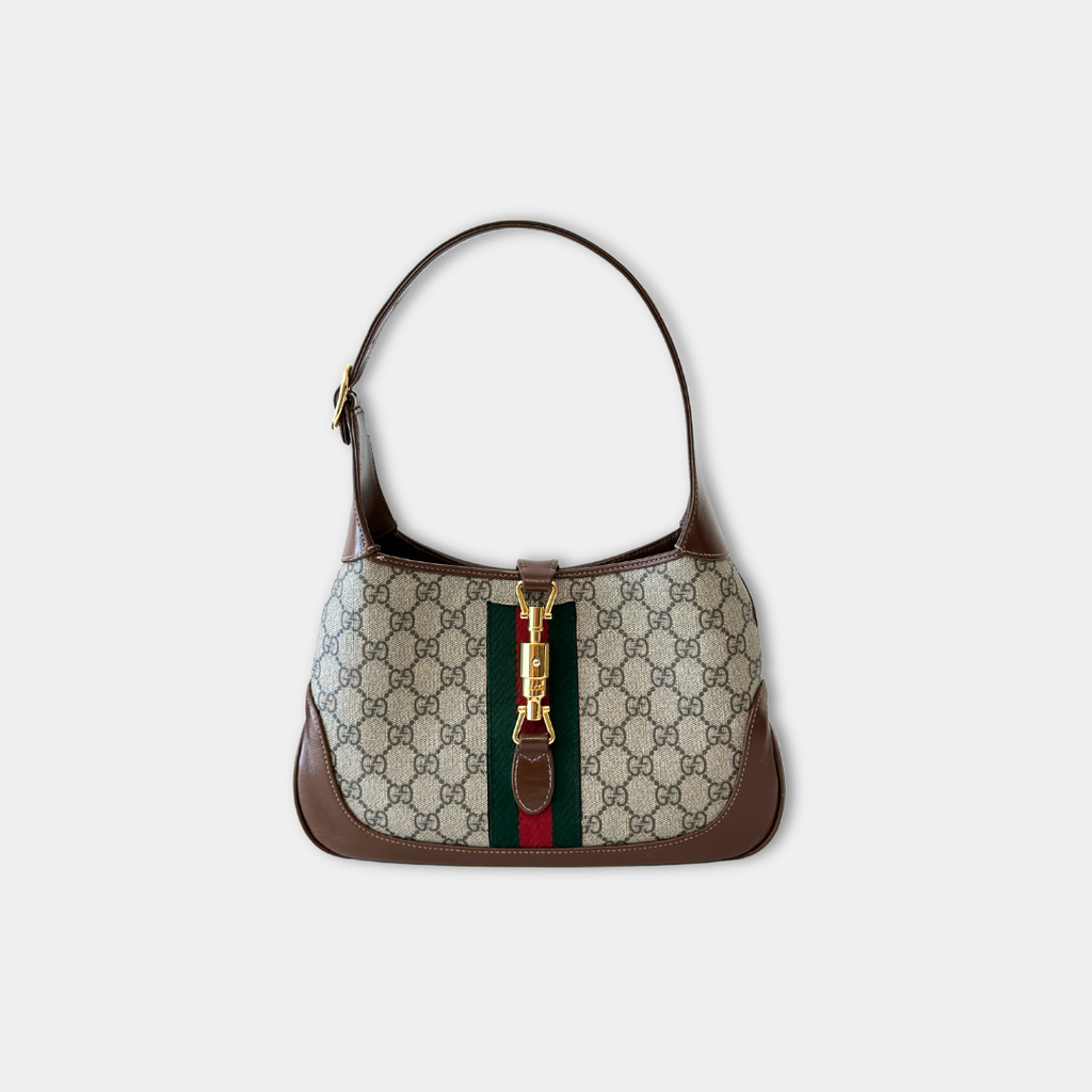Gucci Small Jackie 1961 Canvas Shoulder Bag Kelly's Authentic Boutique