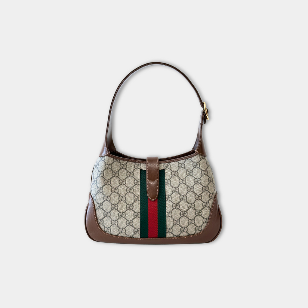 Gucci Small Jackie 1961 Canvas Shoulder Bag Kelly's Authentic Boutique