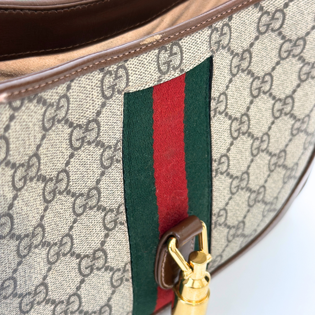 Gucci Small Jackie 1961 Canvas Shoulder Bag Kelly's Authentic Boutique