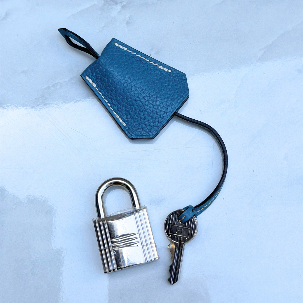 H Kelly Clemence Blue Jeans Shoulder Bag (Stamp Square N) Kelly's Authentic Boutique