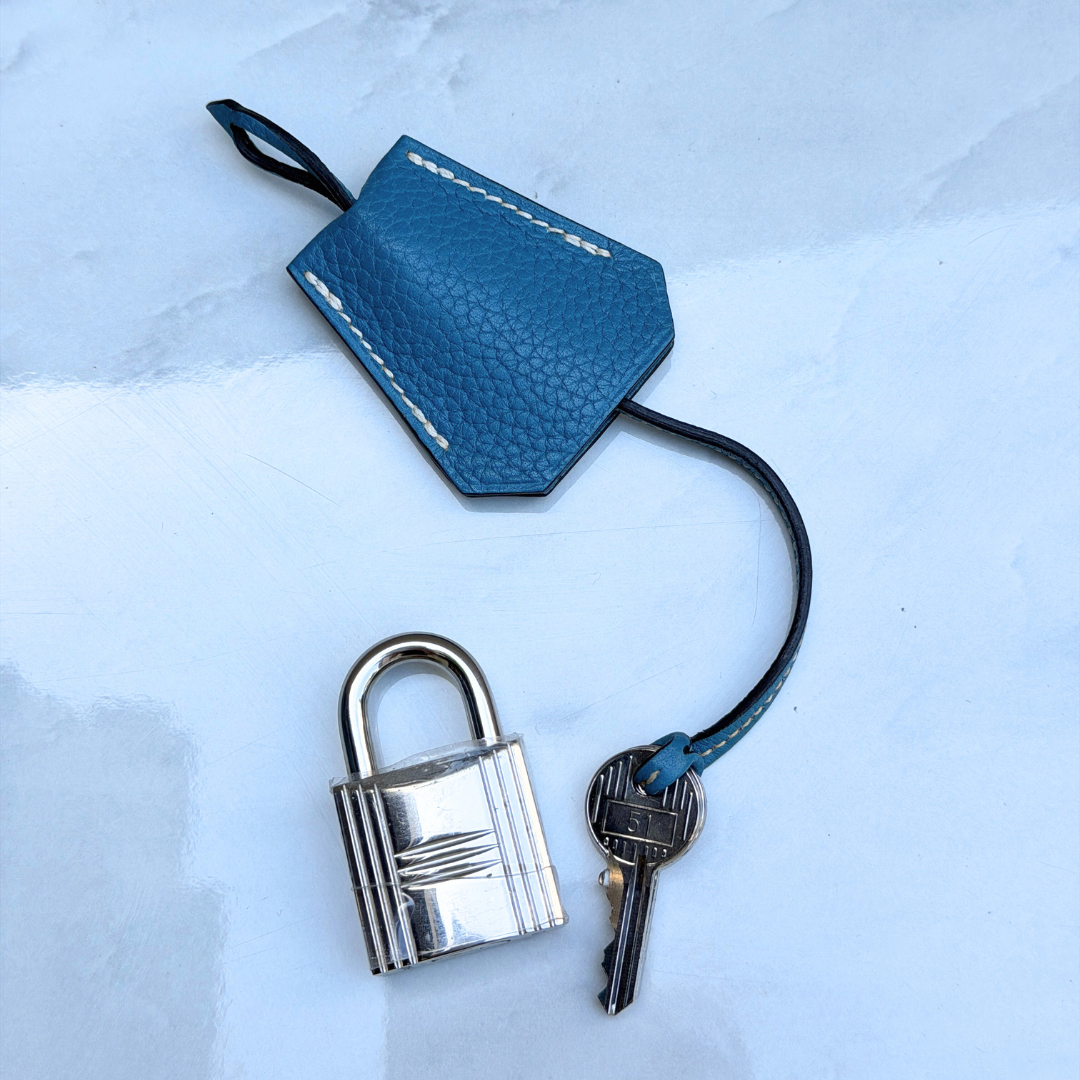 H Kelly Clemence Blue Jeans Shoulder Bag (Stamp Square N) Kelly's Authentic Boutique