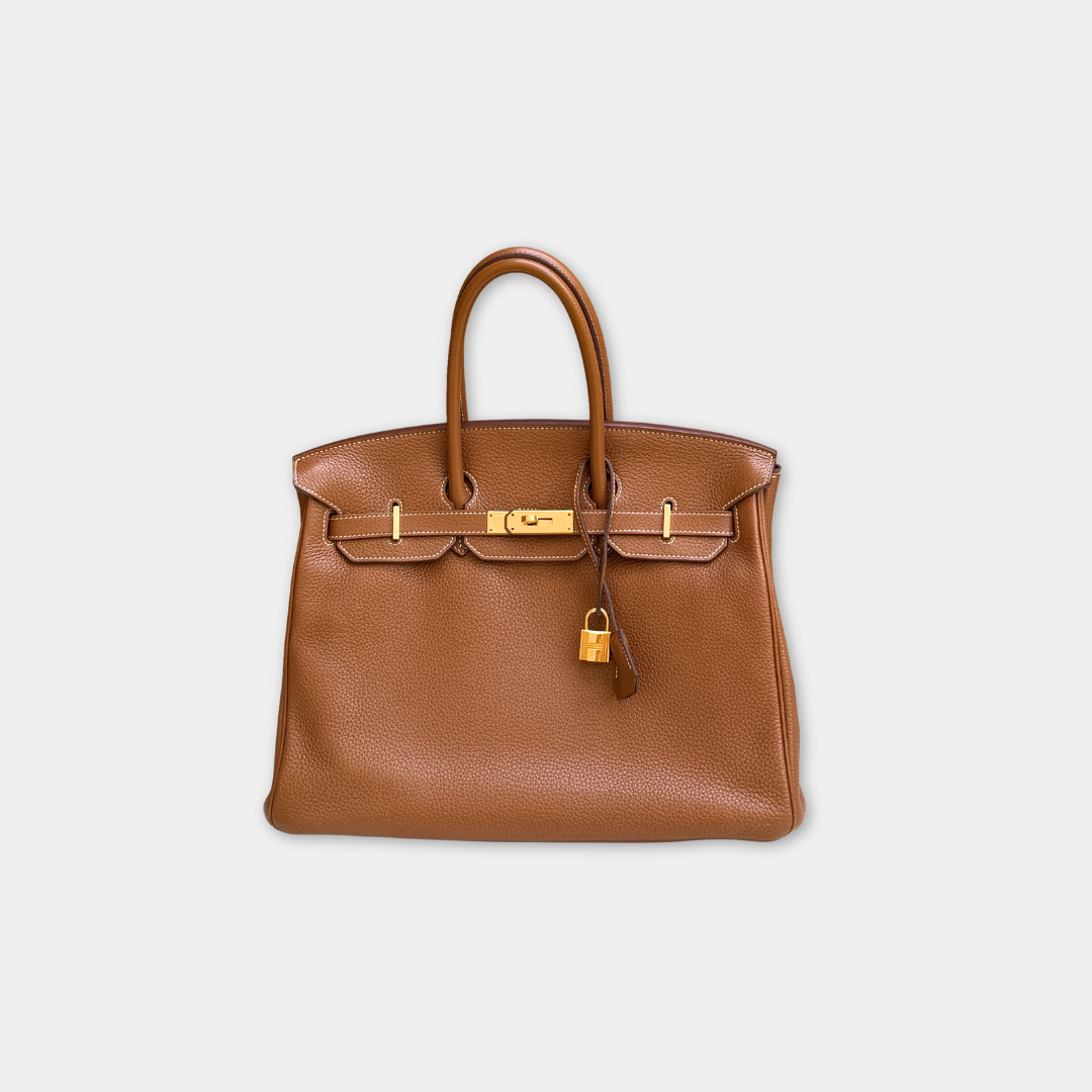 Hermes Birkin Togo Gold 35 (Stamp O Square) Kelly's Authentic Boutique