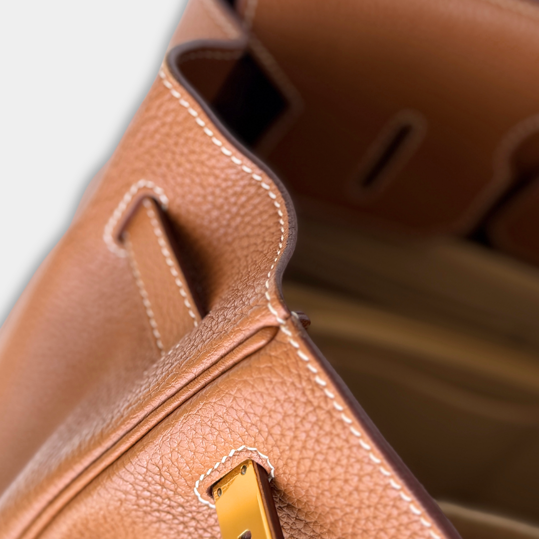 Hermes Birkin Togo Gold 35 (Stamp O Square) Kelly's Authentic Boutique