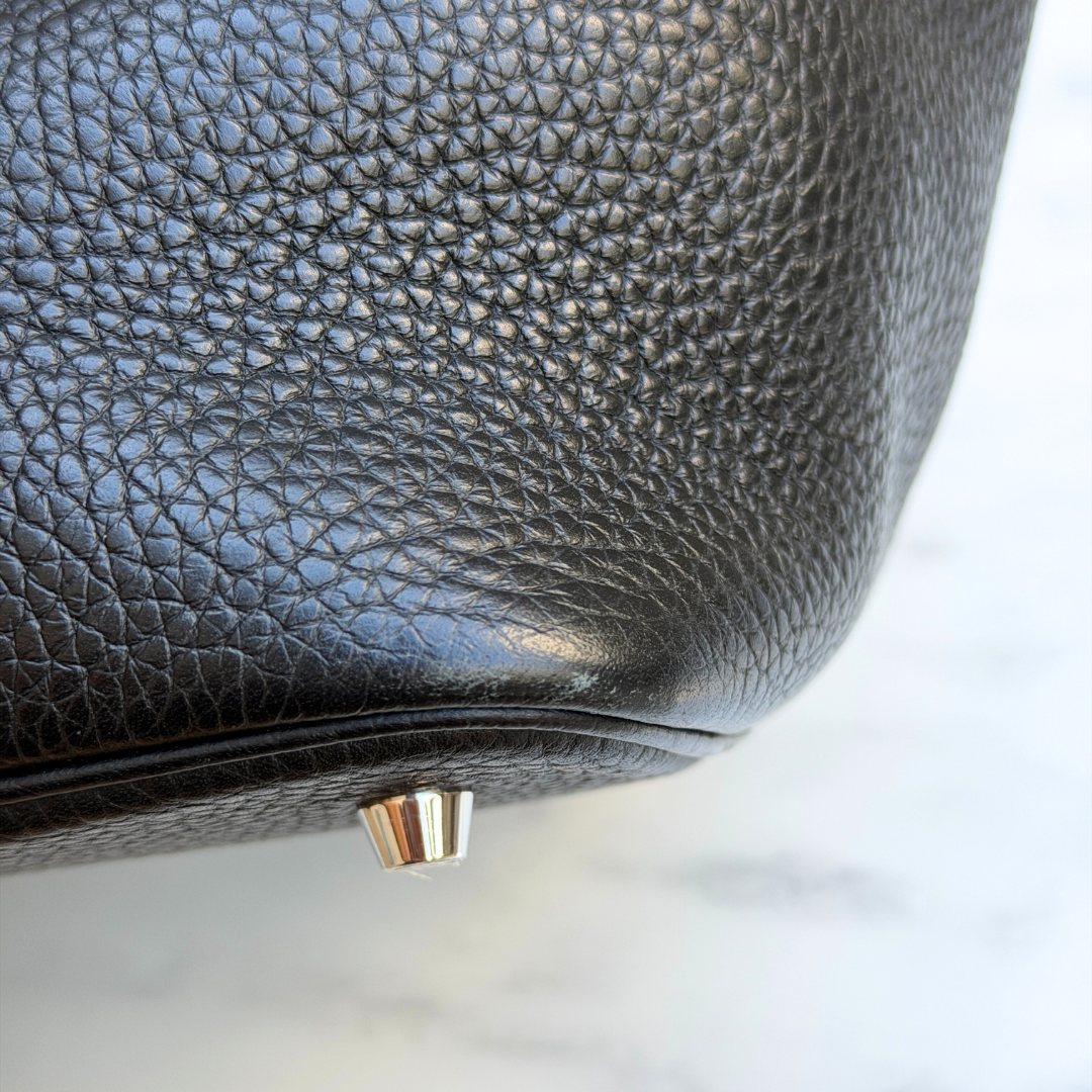 Hermes Black Clemence Picotin 22 (Stamp Z) Kelly's Authentic Boutique