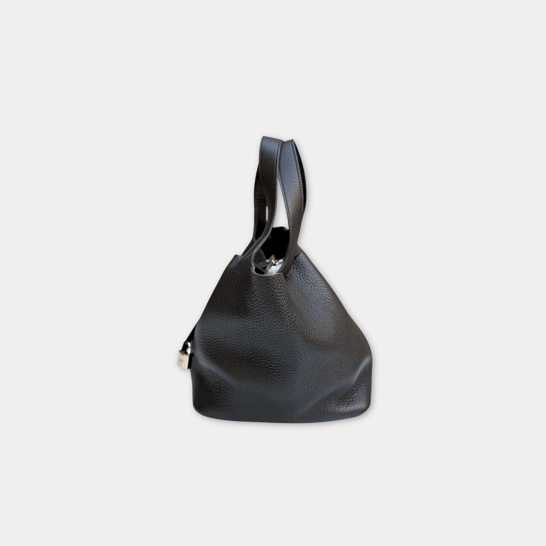 Hermes Black Clemence Picotin 22 (Stamp Z) Kelly's Authentic Boutique