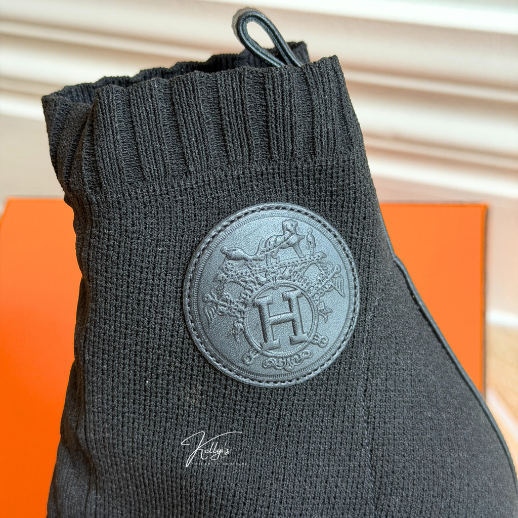 Hermes Black Jenna 60 Ankle Sock Boot (Unused) Kelly's Authentic Boutique