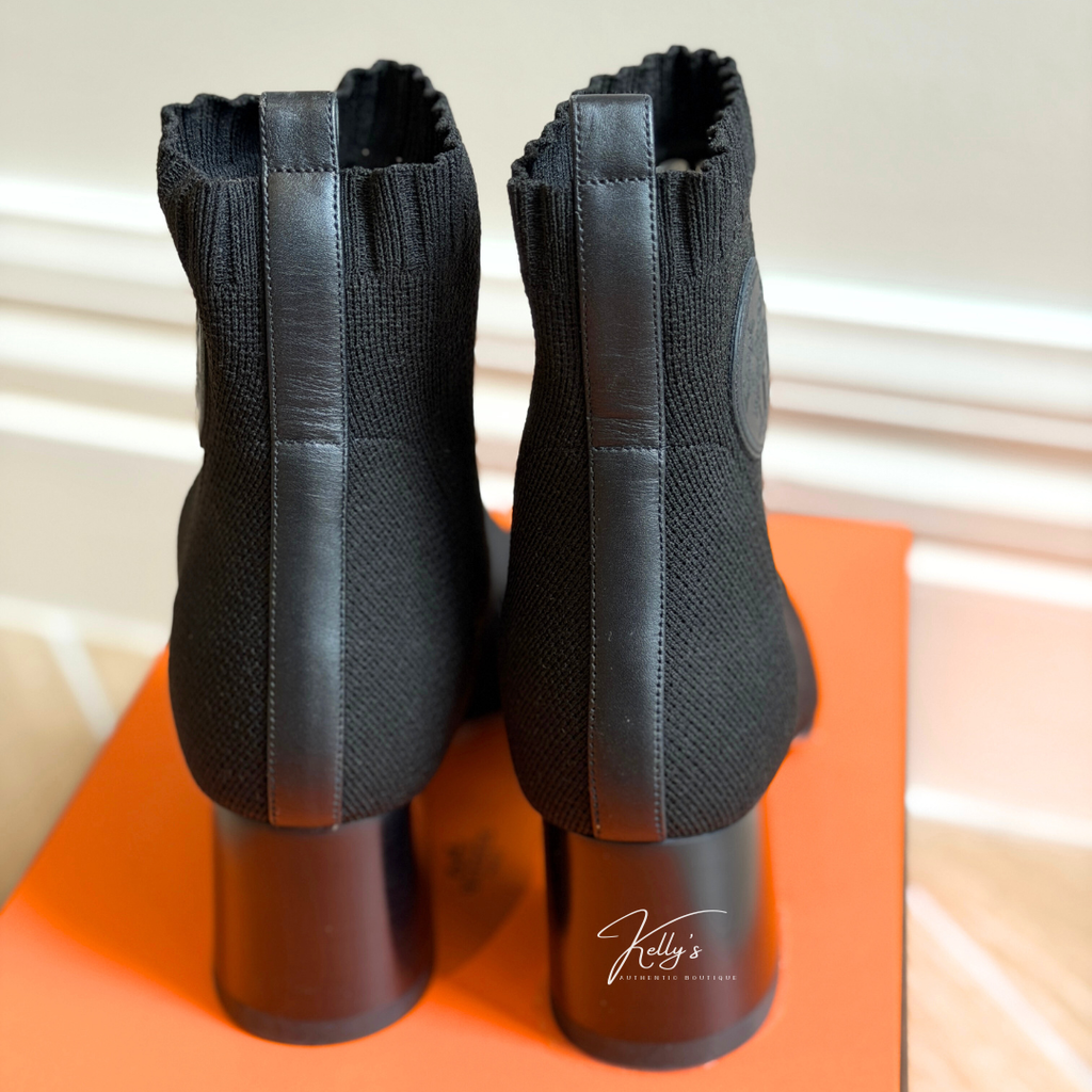 Hermes Black Jenna 60 Ankle Sock Boot (Unused) Kelly's Authentic Boutique