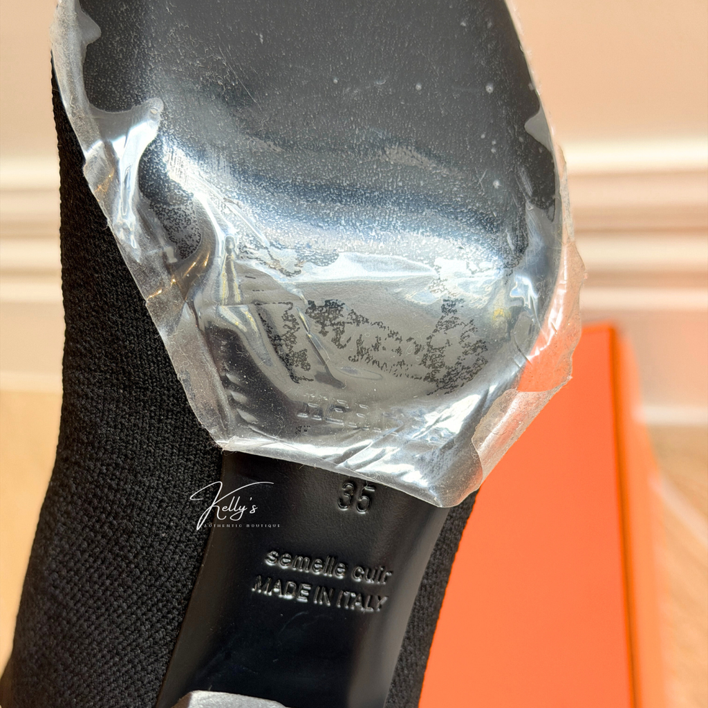 Hermes Black Jenna 60 Ankle Sock Boot (Unused) Kelly's Authentic Boutique