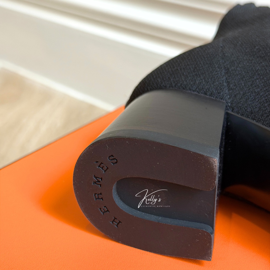 Hermes Black Jenna 60 Ankle Sock Boot (Unused) Kelly's Authentic Boutique
