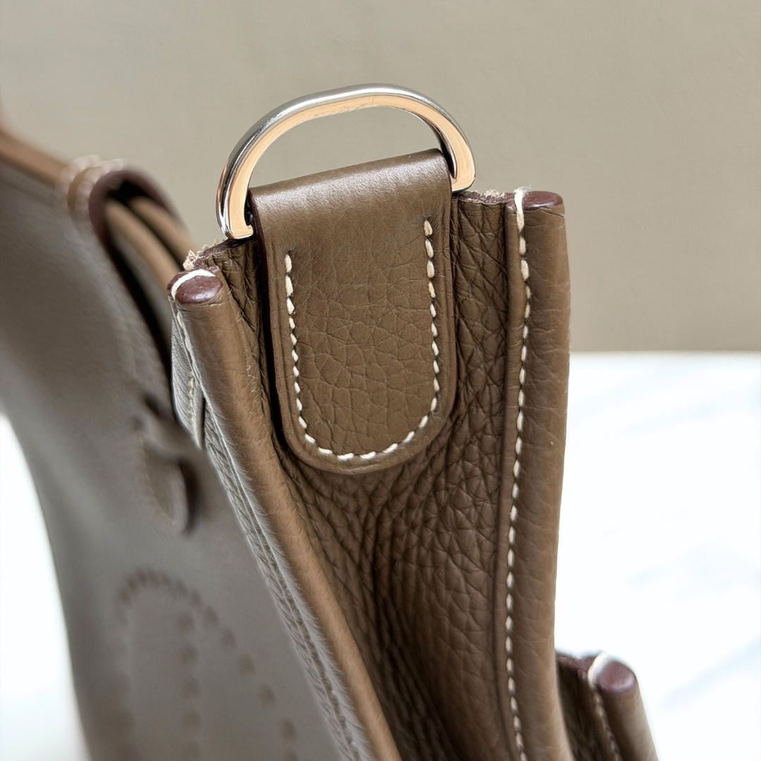 Hermes Clemence Evelyn 29 Etoupe Bag (Stamp Z) Kelly's Authentic Boutique