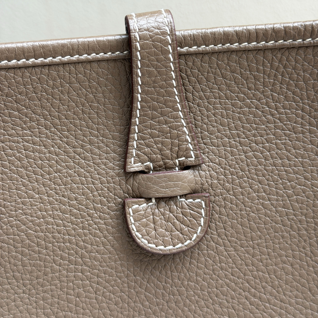 Hermes Clemence Evelyn 29 Etoupe Bag (Stamp Z) Kelly's Authentic Boutique