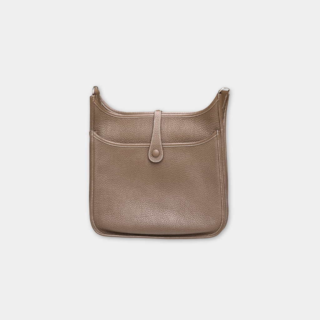 Hermes Clemence Evelyn 29 Etoupe Bag (Stamp Z) Kelly's Authentic Boutique