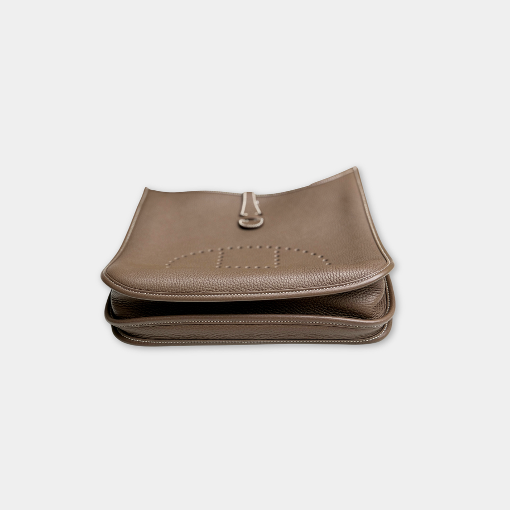 Hermes Clemence Evelyn 29 Etoupe Bag (Stamp Z) Kelly's Authentic Boutique