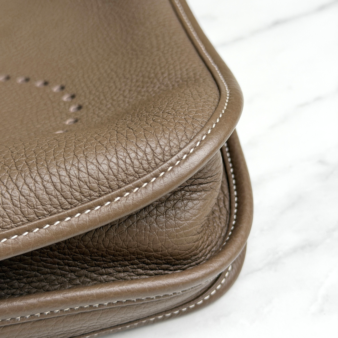 Hermes Clemence Evelyn 29 Etoupe Bag (Stamp Z) Kelly's Authentic Boutique