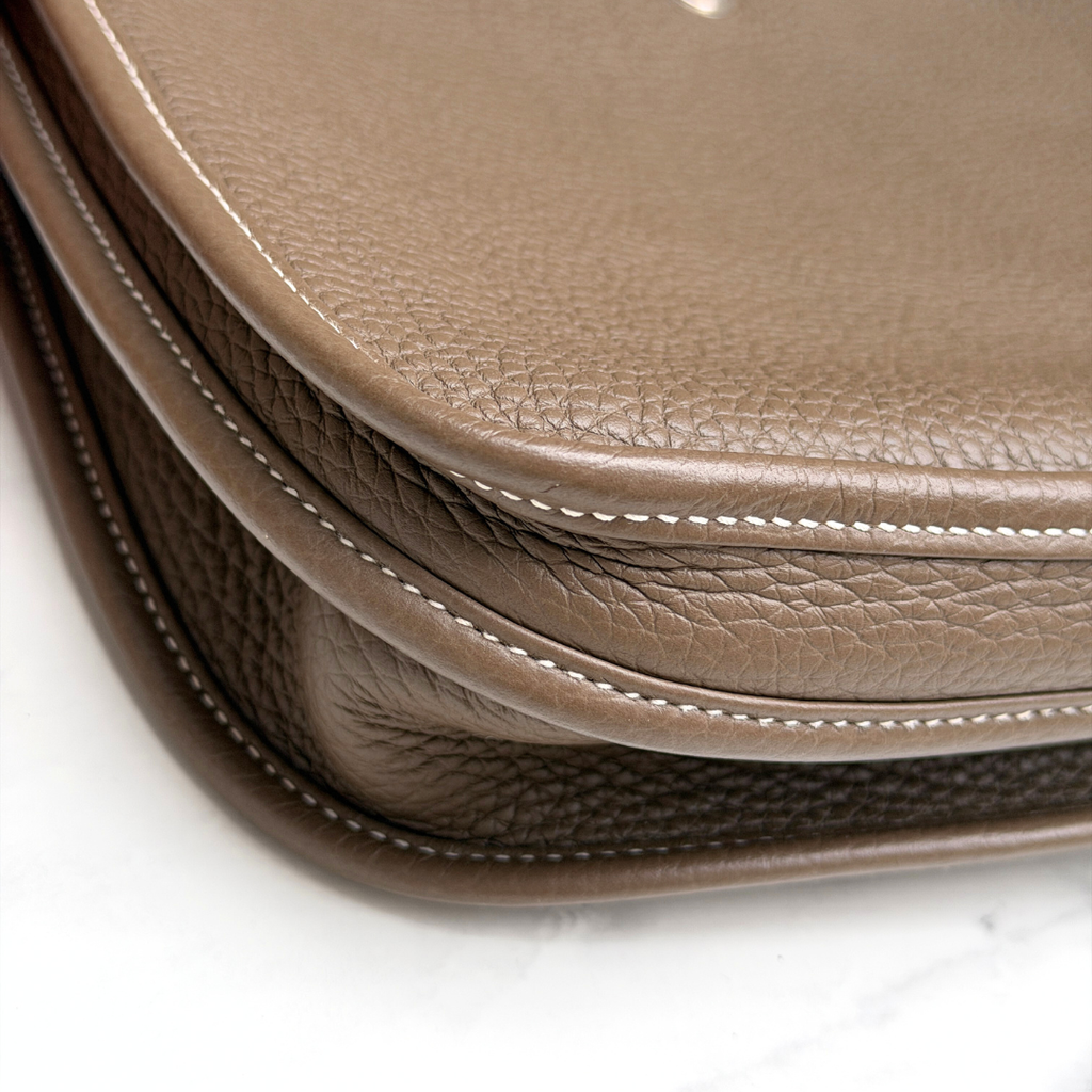 Hermes Clemence Evelyn 29 Etoupe Bag (Stamp Z) Kelly's Authentic Boutique