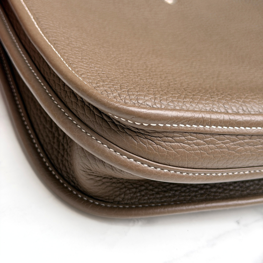 Hermes Clemence Evelyn 29 Etoupe Bag (Stamp Z) Kelly's Authentic Boutique