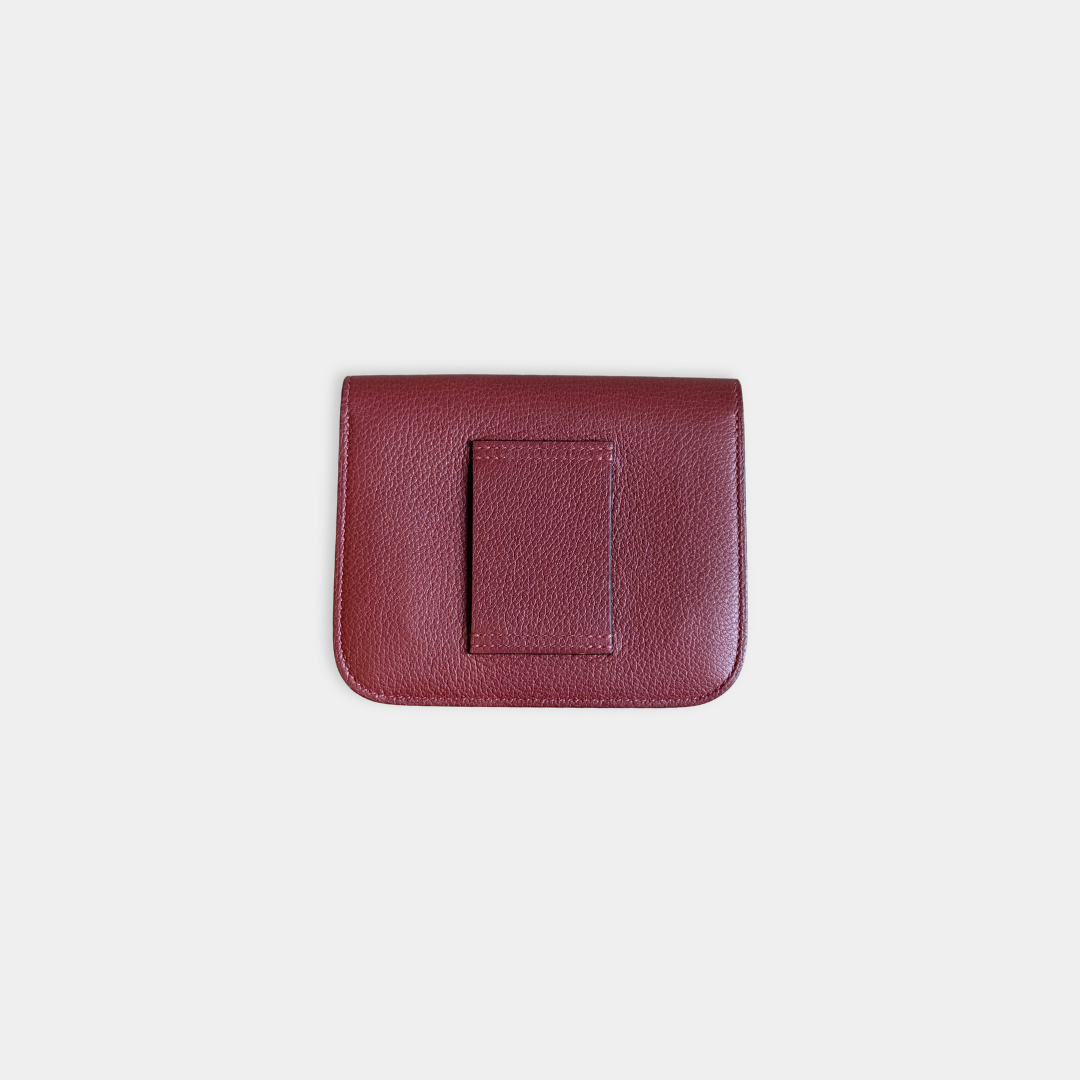 Hermes Constance Slim Wallet Rouge H (Stamp W) Kelly's Authentic Boutique