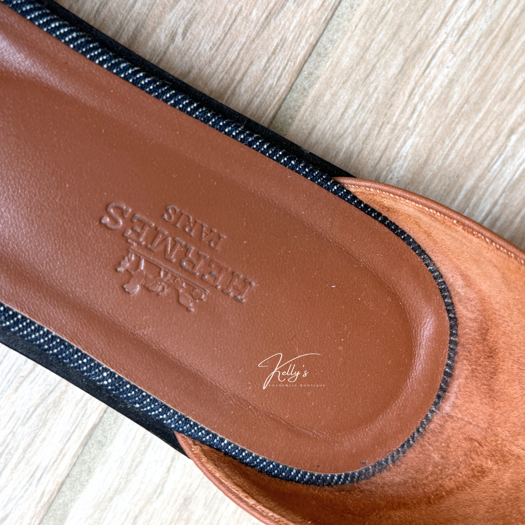 Hermes Denim Santorini Sandals Kelly's Authentic Boutique