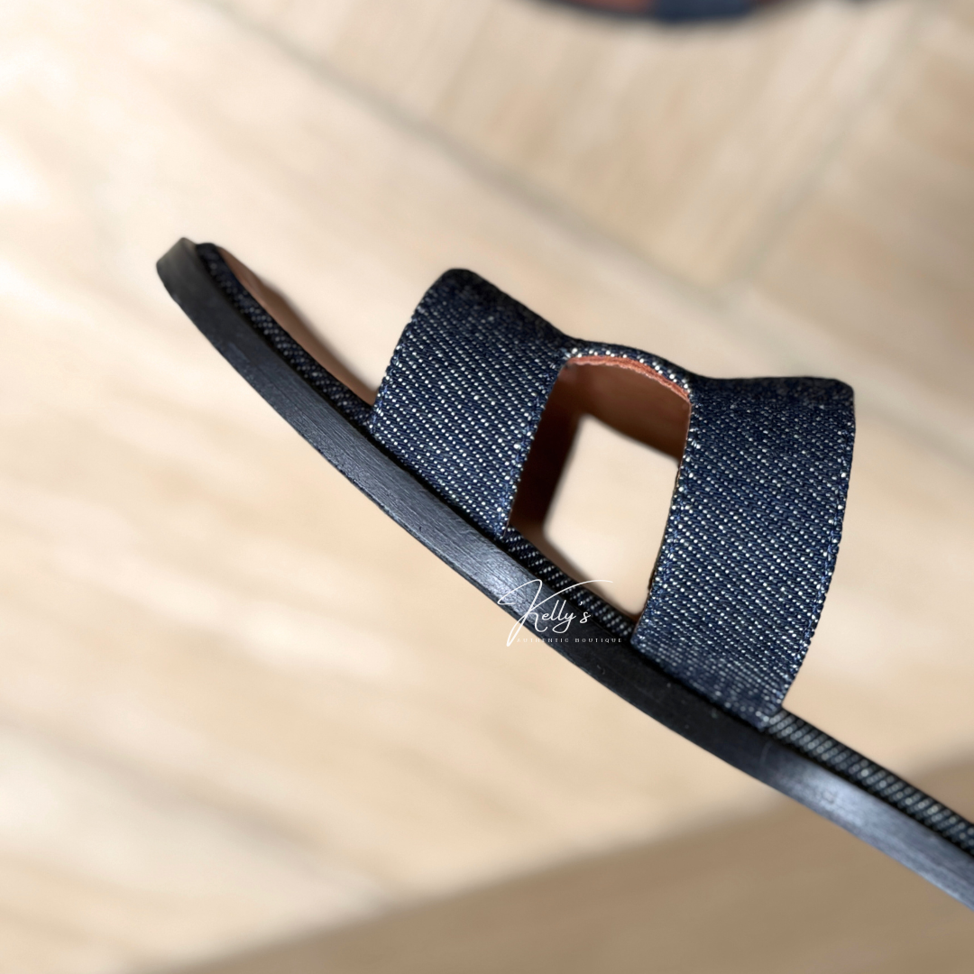 Hermes Denim Santorini Sandals Kelly's Authentic Boutique