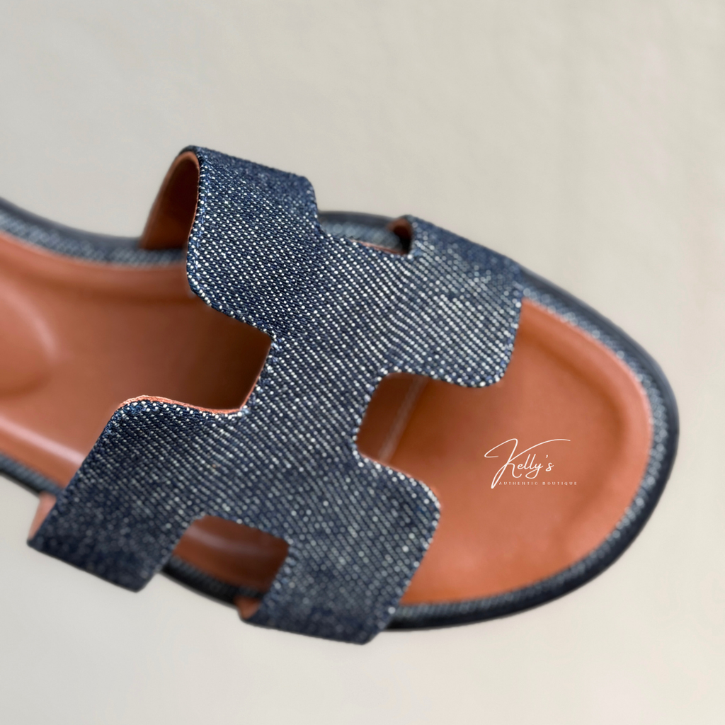 Hermes Denim Santorini Sandals Kelly's Authentic Boutique