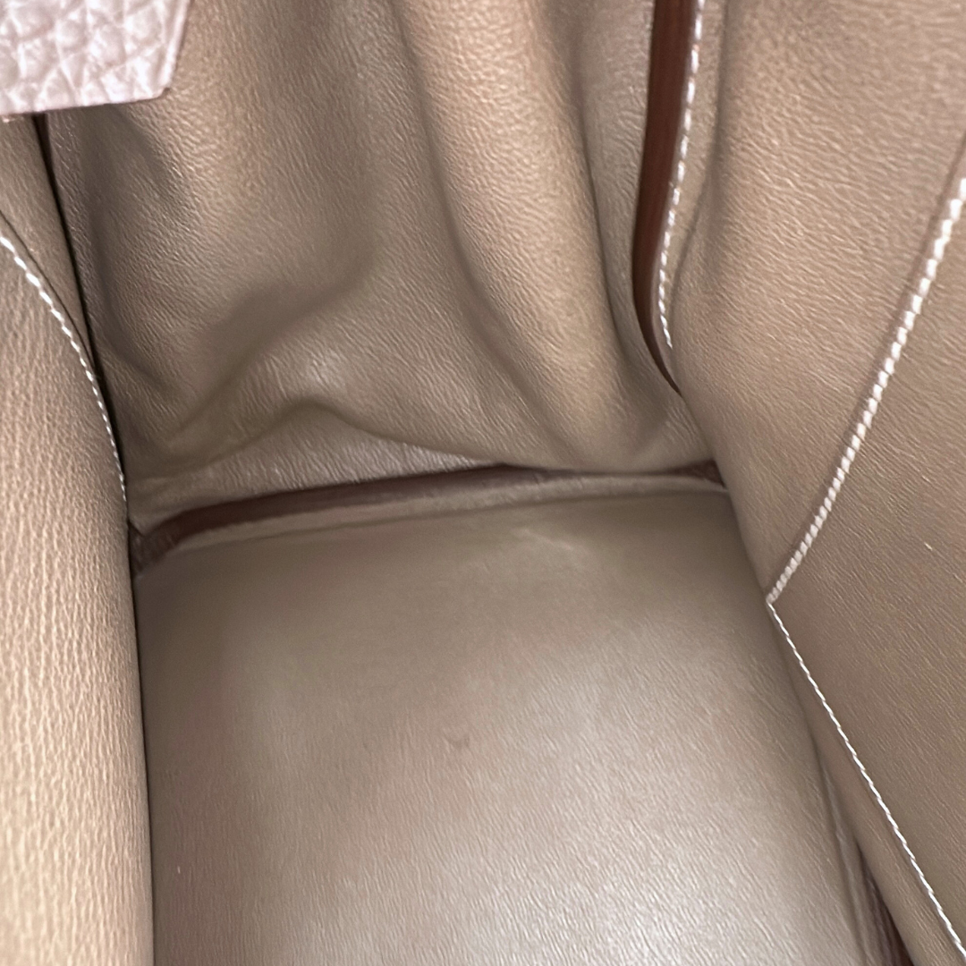 Hermes Etoupe Taurillon Clemence Birkin 35 Kelly's Authentic Boutique