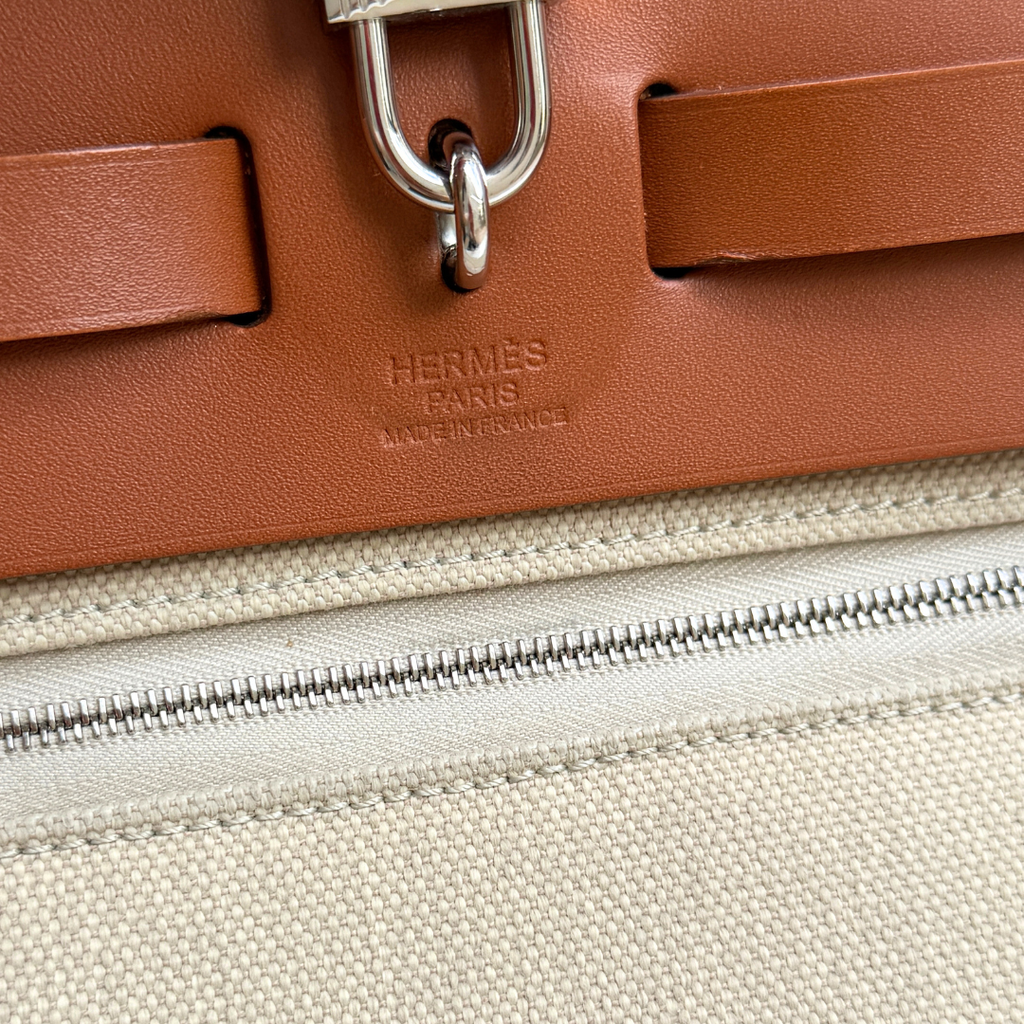 Hermes Herbag 31 Fauve Beton (Stamp U) Kelly's Authentic Boutique