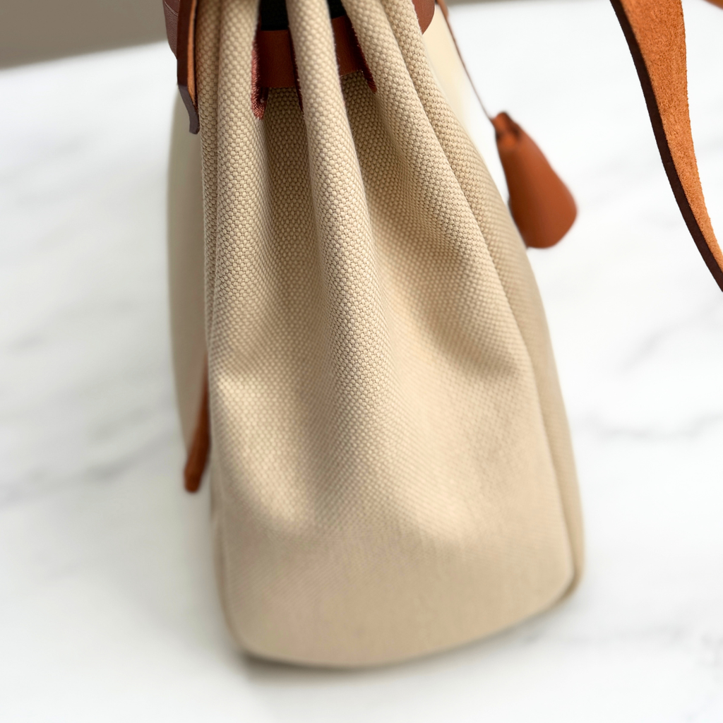 Hermes Herbag 31 Fauve Beton (Stamp U) Kelly's Authentic Boutique