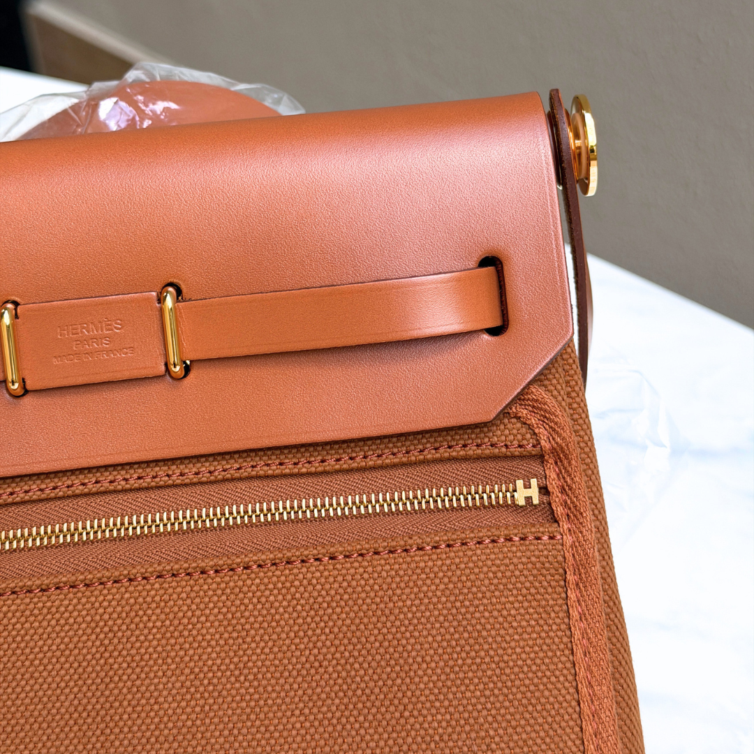 Hermes Mini Fauve Herbag (Stamp G) Kelly's Authentic Boutique