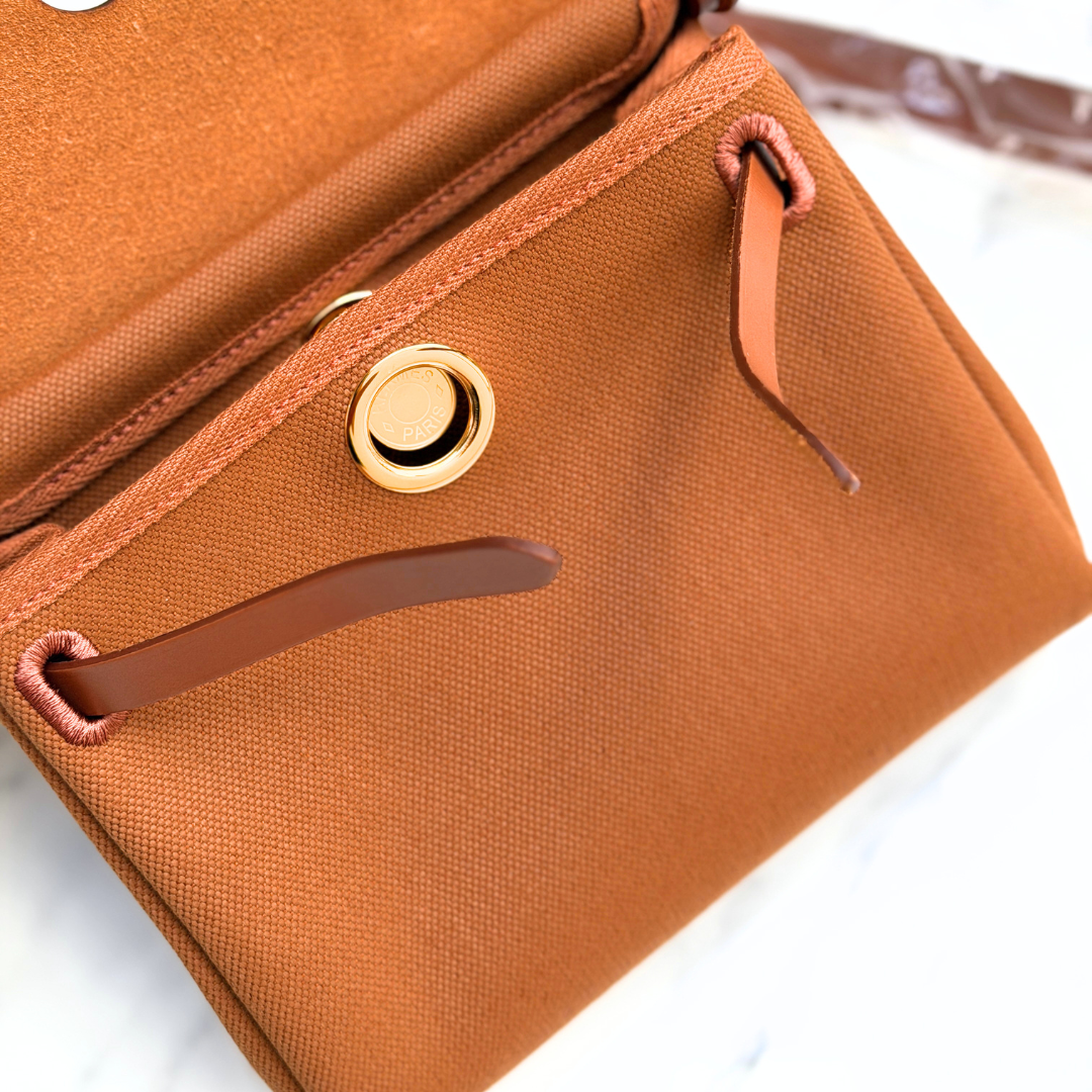 Hermes Mini Fauve Herbag (Stamp G) Kelly's Authentic Boutique
