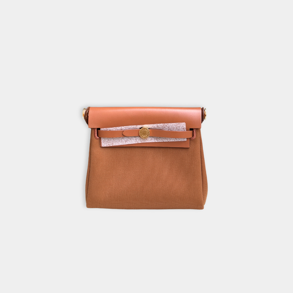 Hermes Mini Fauve Herbag (Stamp G) Kelly's Authentic Boutique