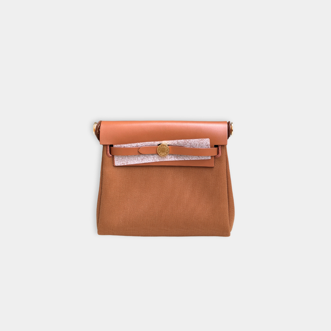 Hermes Mini Fauve Herbag (Stamp G) Kelly's Authentic Boutique
