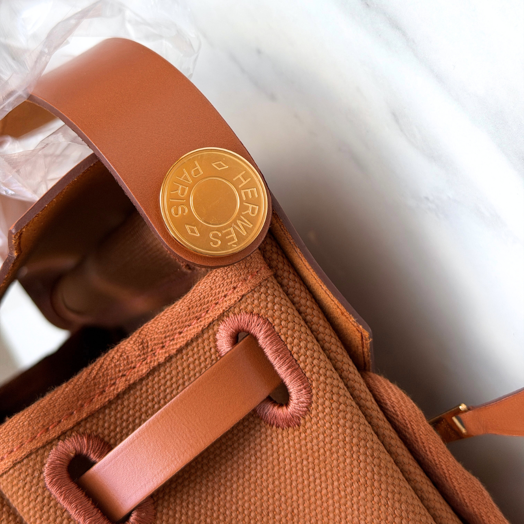 Hermes Mini Fauve Herbag (Stamp G) Kelly's Authentic Boutique