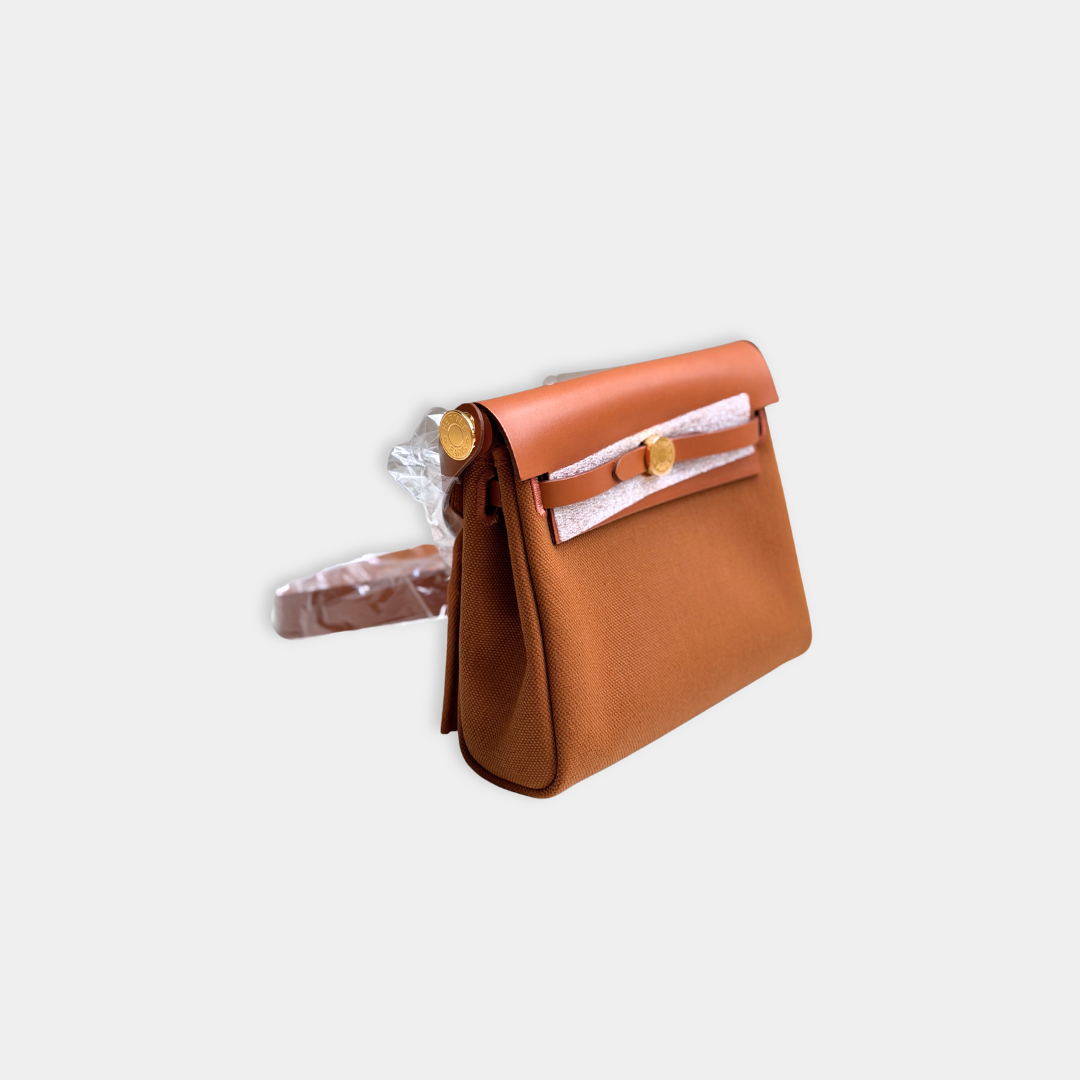 Hermes Mini Fauve Herbag (Stamp G) Kelly's Authentic Boutique