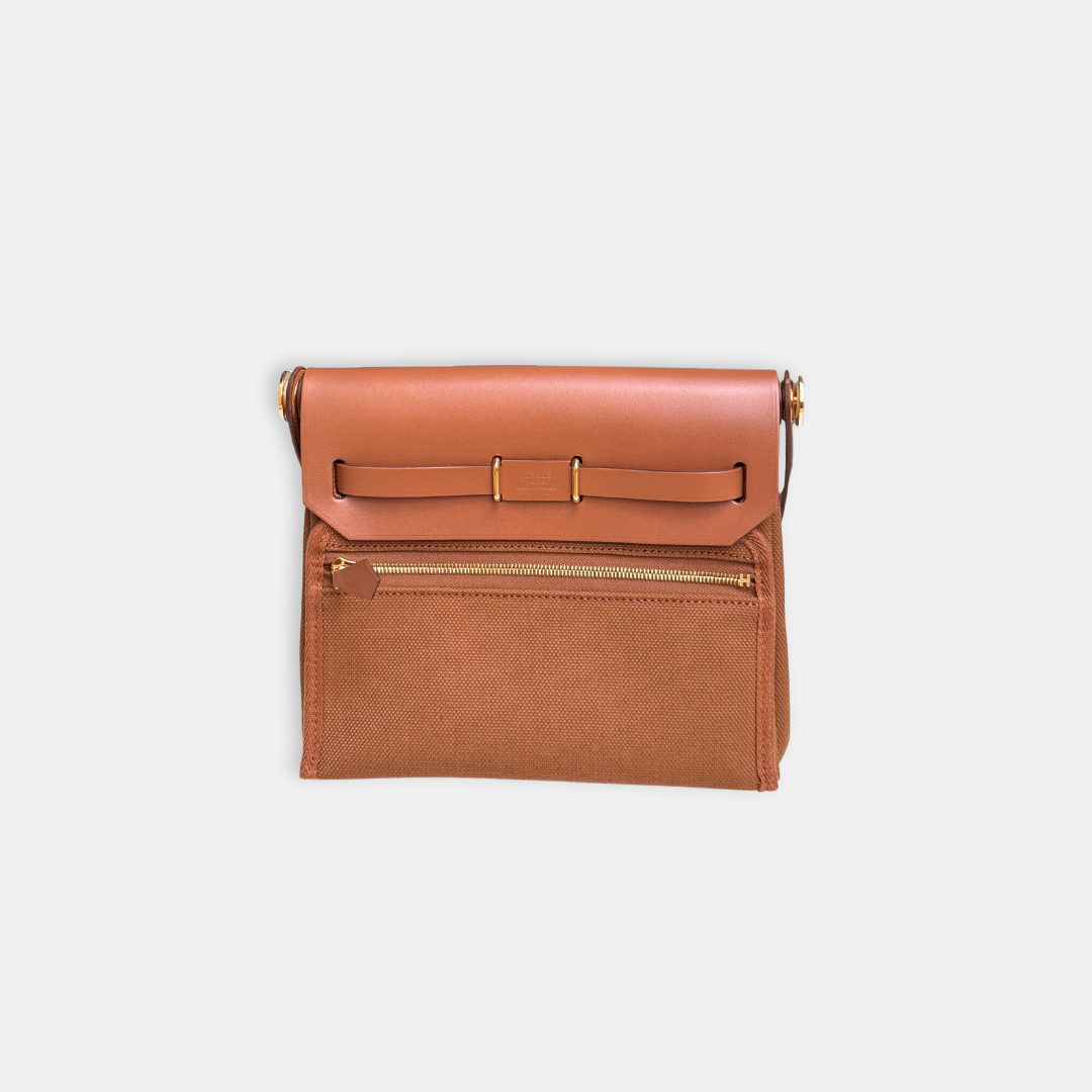 Hermes Mini Fauve Herbag (Stamp G) Kelly's Authentic Boutique