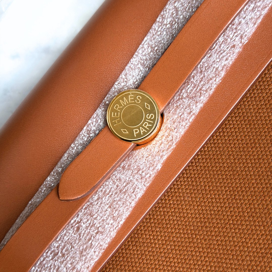 Hermes Mini Fauve Herbag (Stamp G) Kelly's Authentic Boutique