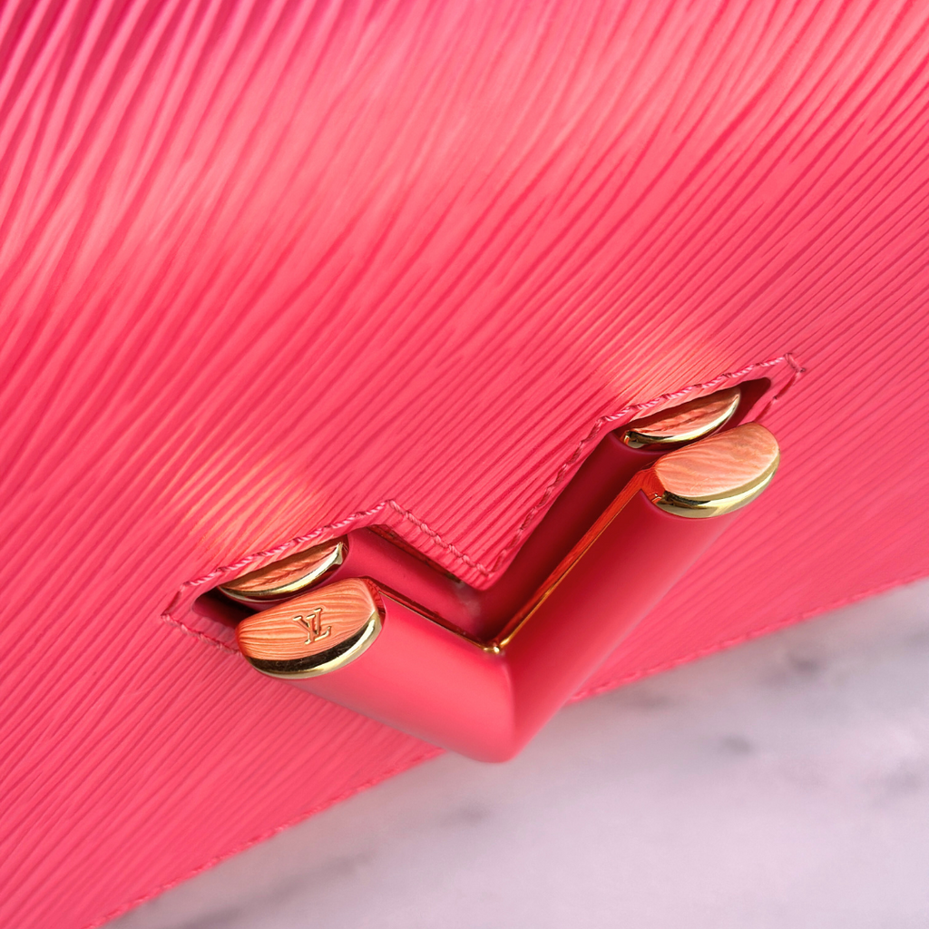 Louis Vuitton Microchipped Epi PM Pink Dragonfruit Twist Shoulder Bag Kelly's Authentic Boutique