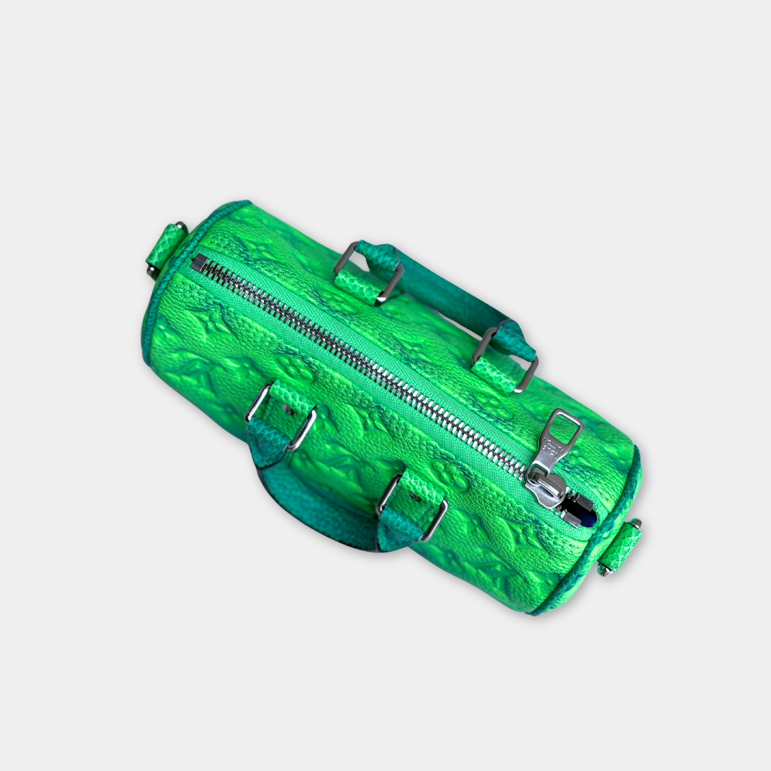 Microchipped Louis Vuitton Limited Taurillon Clemence Illusion Keepall XS Bag Kelly's Authentic Boutique