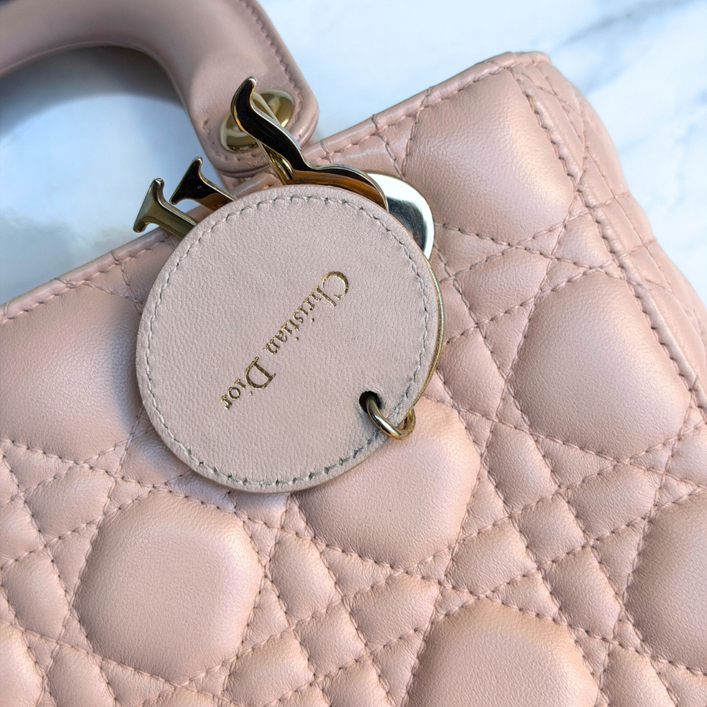 Small Blush Pink My ABCDior Lady Dior Kelly's Authentic Boutique