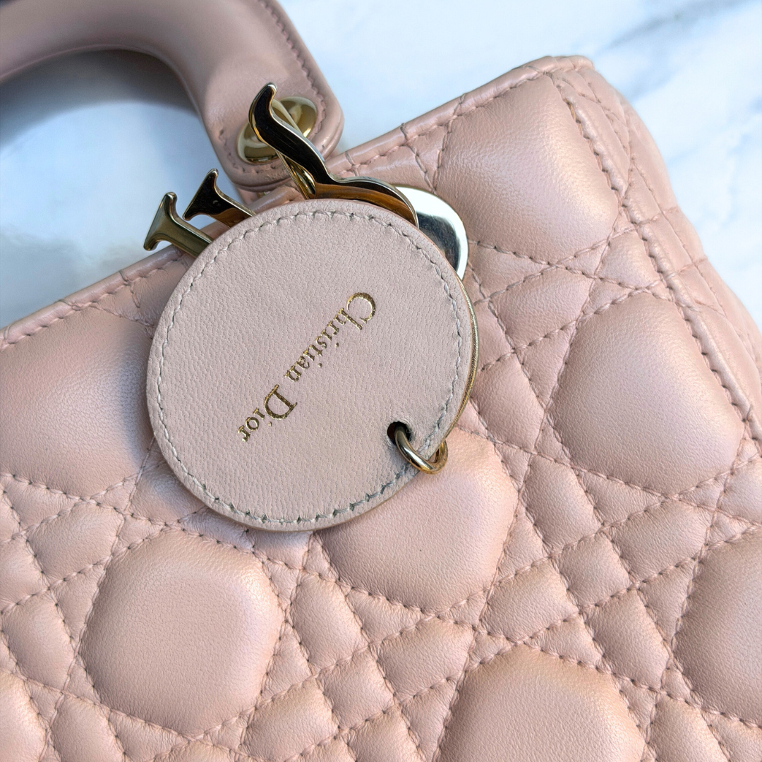 Small Blush Pink My ABCDior Lady Dior Kelly's Authentic Boutique