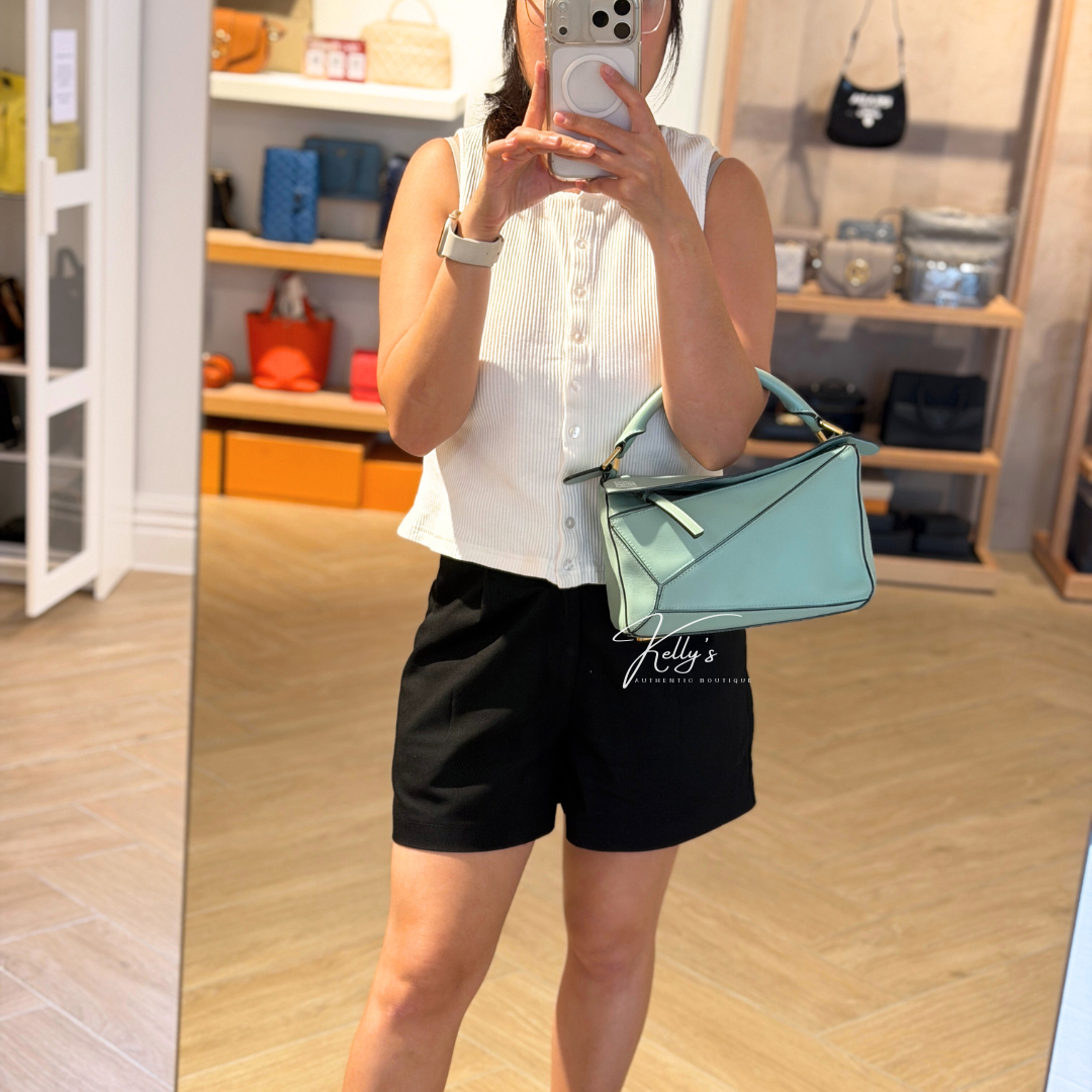 Loewe Small Mint Puzzle Bag Kelly's Authentic Boutique