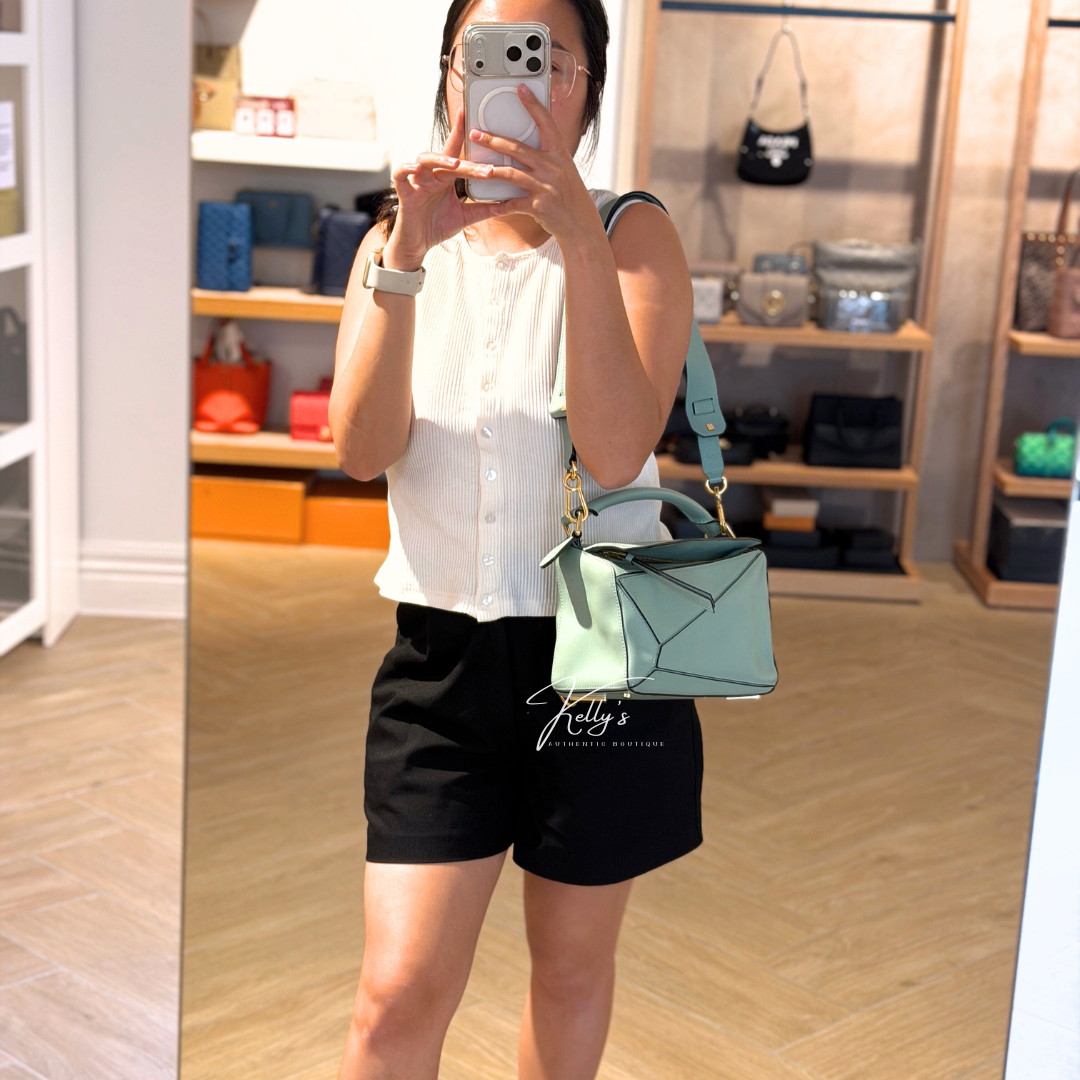 Loewe Small Mint Puzzle Bag Kelly's Authentic Boutique