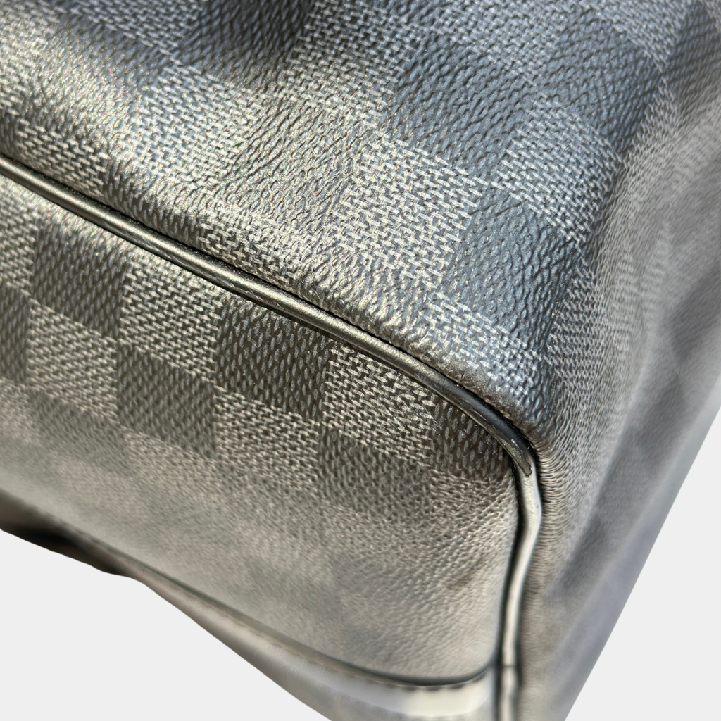Louis Vuitton Damier Graphite Canvas Keepall Bandouliere 55 with Strap (has initials) Kelly's Authentic Boutique