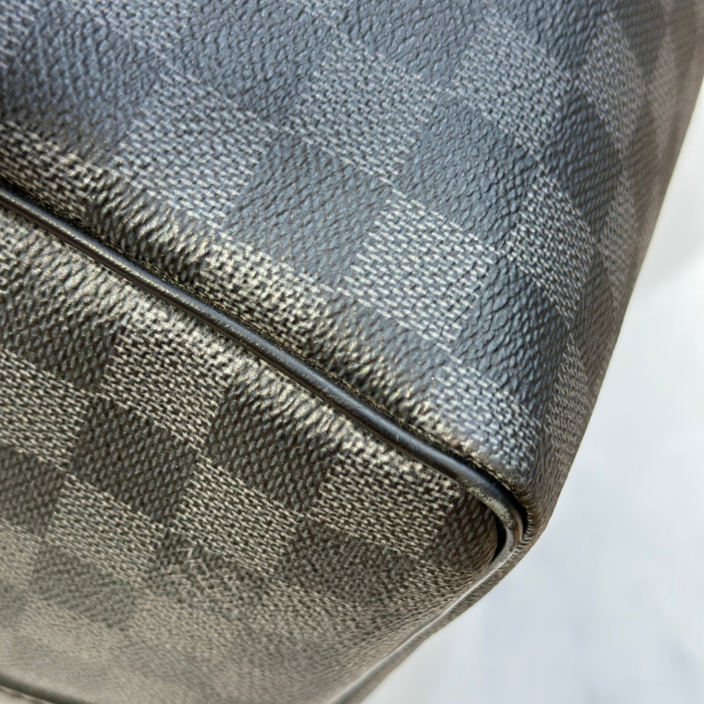 Louis Vuitton Damier Graphite Canvas Keepall Bandouliere 55 with Strap (has initials) Kelly's Authentic Boutique