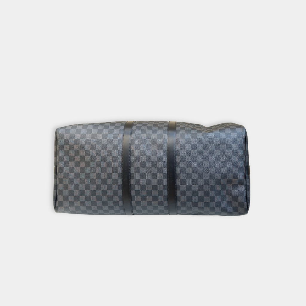 Louis Vuitton Damier Graphite Canvas Keepall Bandouliere 55 with Strap (has initials) Kelly's Authentic Boutique