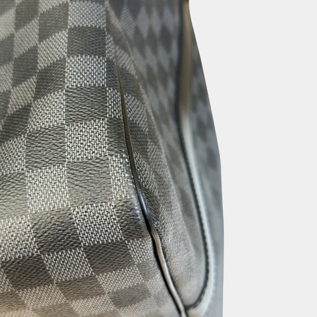Louis Vuitton Damier Graphite Canvas Keepall Bandouliere 55 with Strap (has initials) Kelly's Authentic Boutique