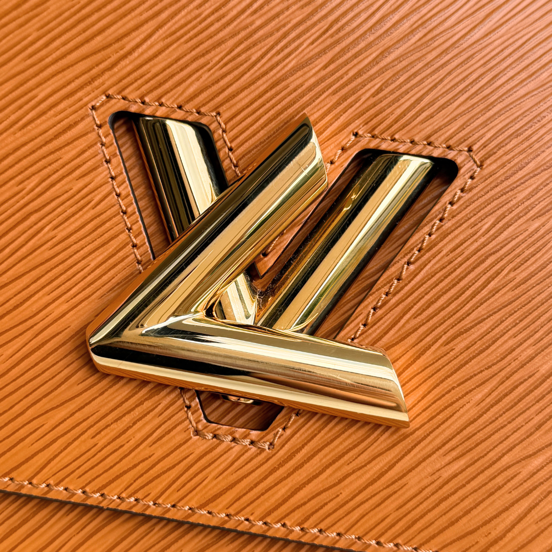 Louis Vuitton Gold Miel Brown Twist MM Bag Kelly's Authentic Boutique