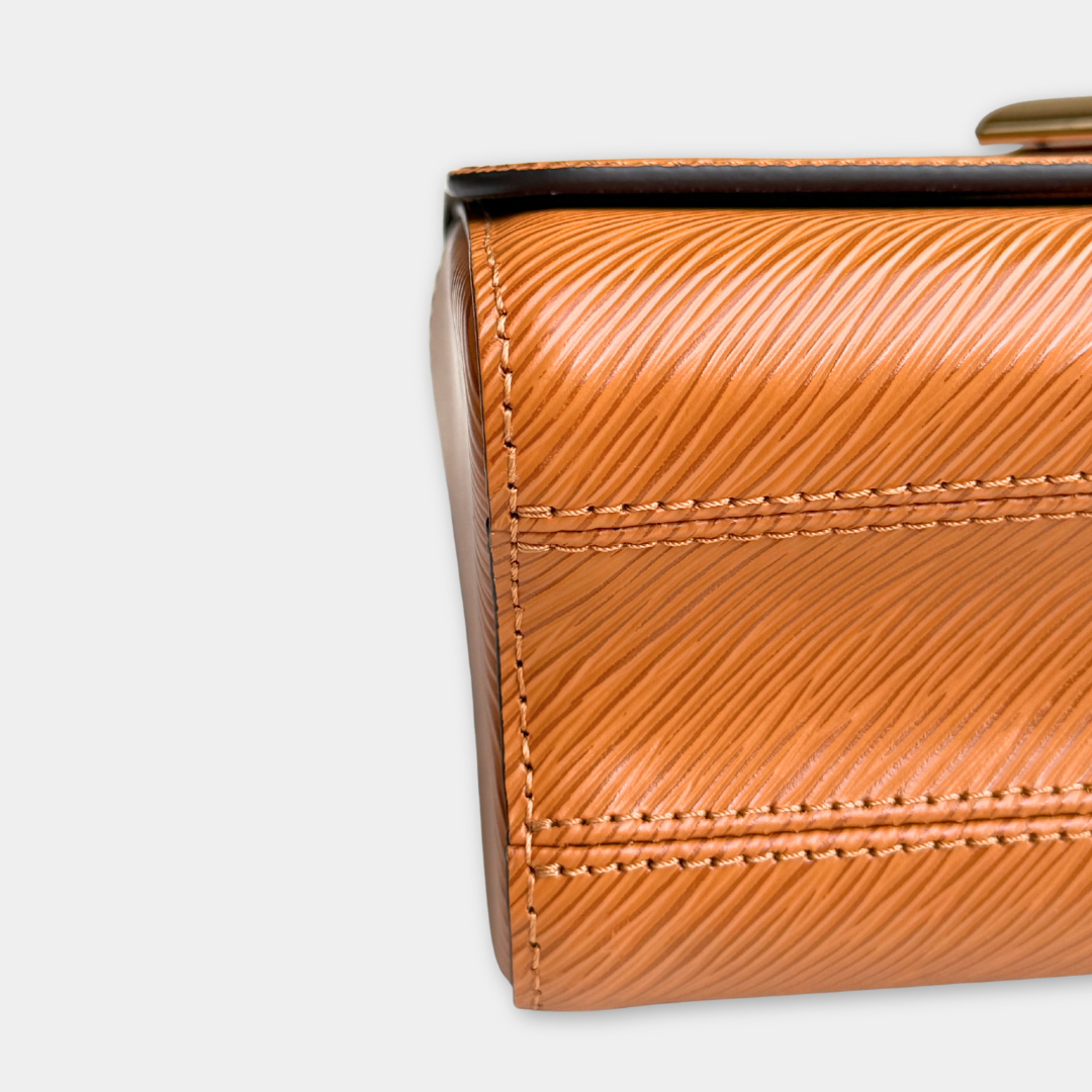 Louis Vuitton Gold Miel Brown Twist MM Bag Kelly's Authentic Boutique